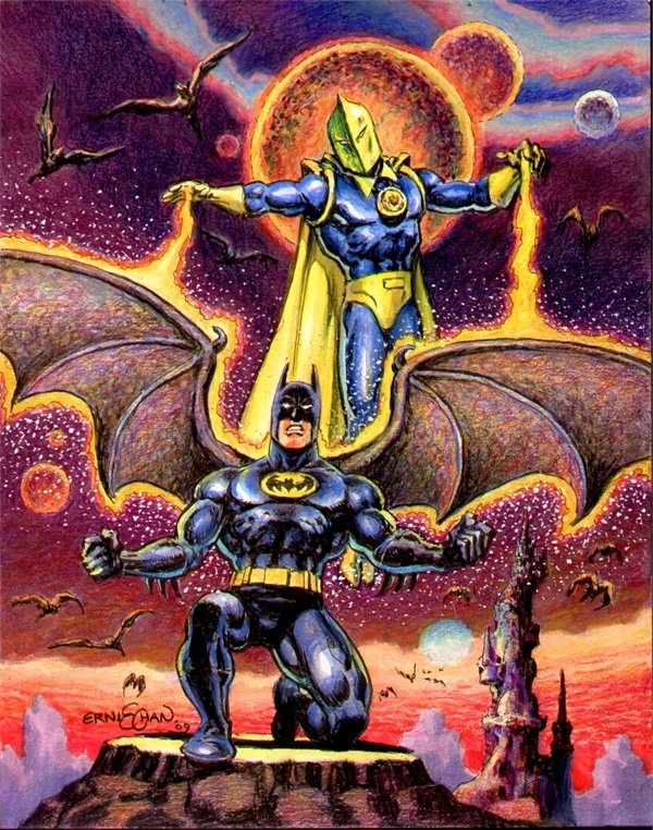 Dr. Fate Grants Batman His Wings, in Arthur Chertowsky's Artist - Ernie  Chan commissions, pin-up gallery Comic Art Gallery Room